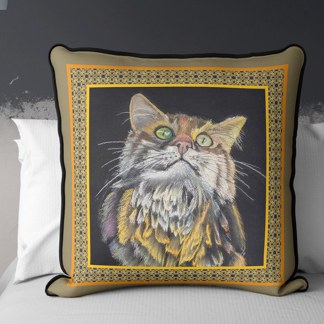 "Norka" decorative cushion cover by Marina Strijakova - front "Norka" decorative cushion cover by Marina Strijakova - front