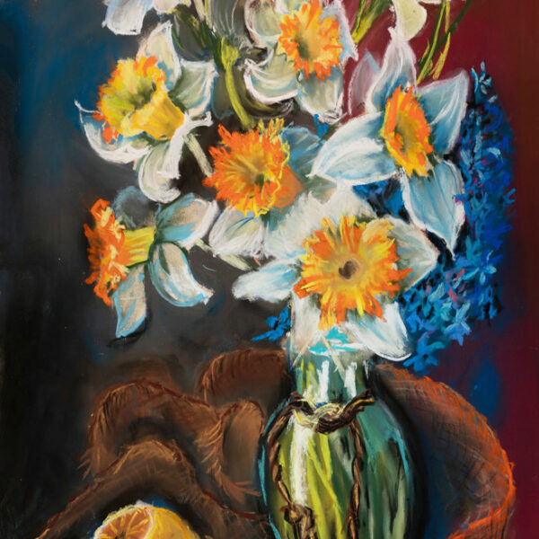 Original pastel work "Daffodils"