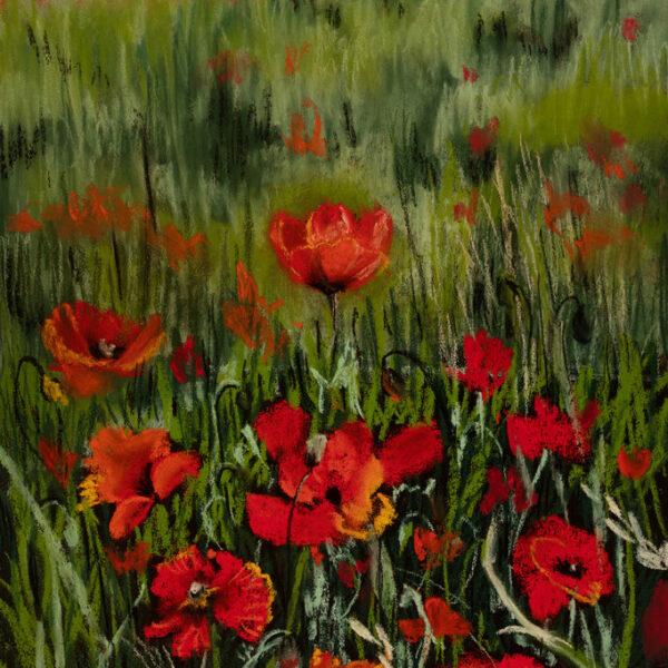 Artist Original Art "Poppy Field" by Marina Strijakova
